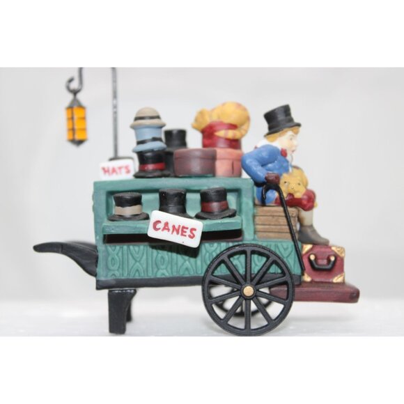 Dept 56 Dickens Village - Chelsea Market Hat Monger & Cart - Picture 3 of 8